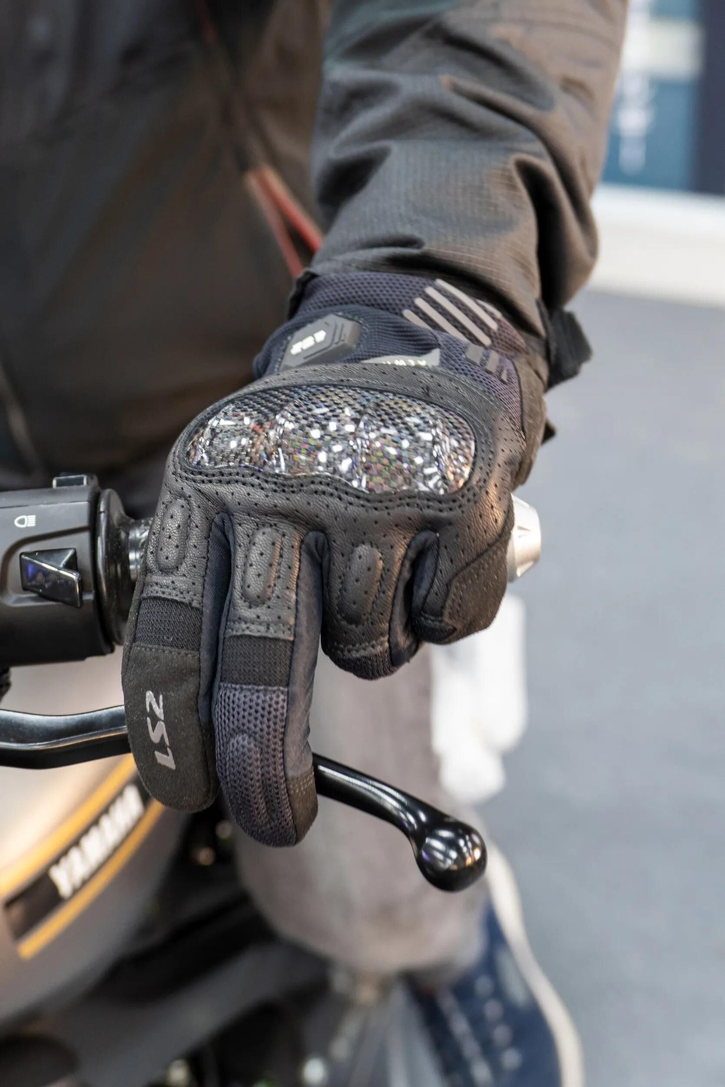 Ls2 handschuh atom man glove atom mens black gr. m