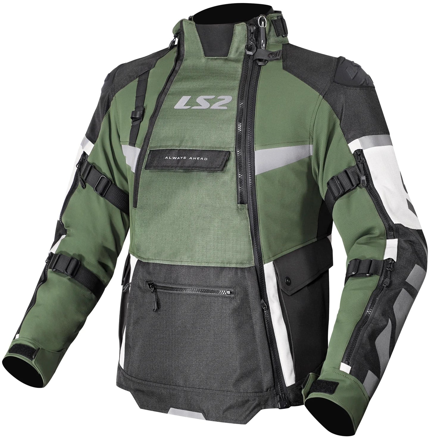 Ls2 jas x-master man jacket x-master men black green grey gr. l