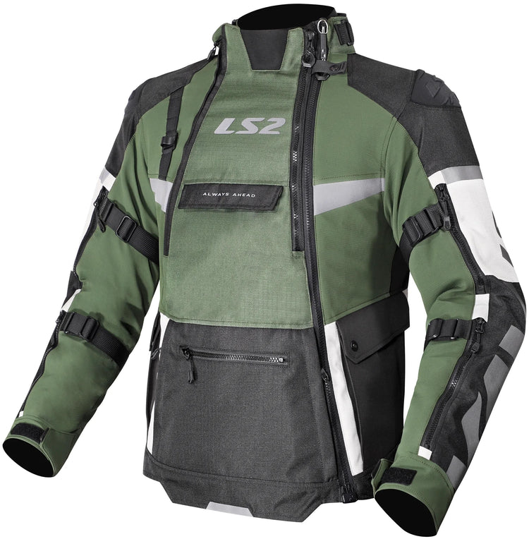 Ls2 jas x-master man jacket x-master men black green grey size xl