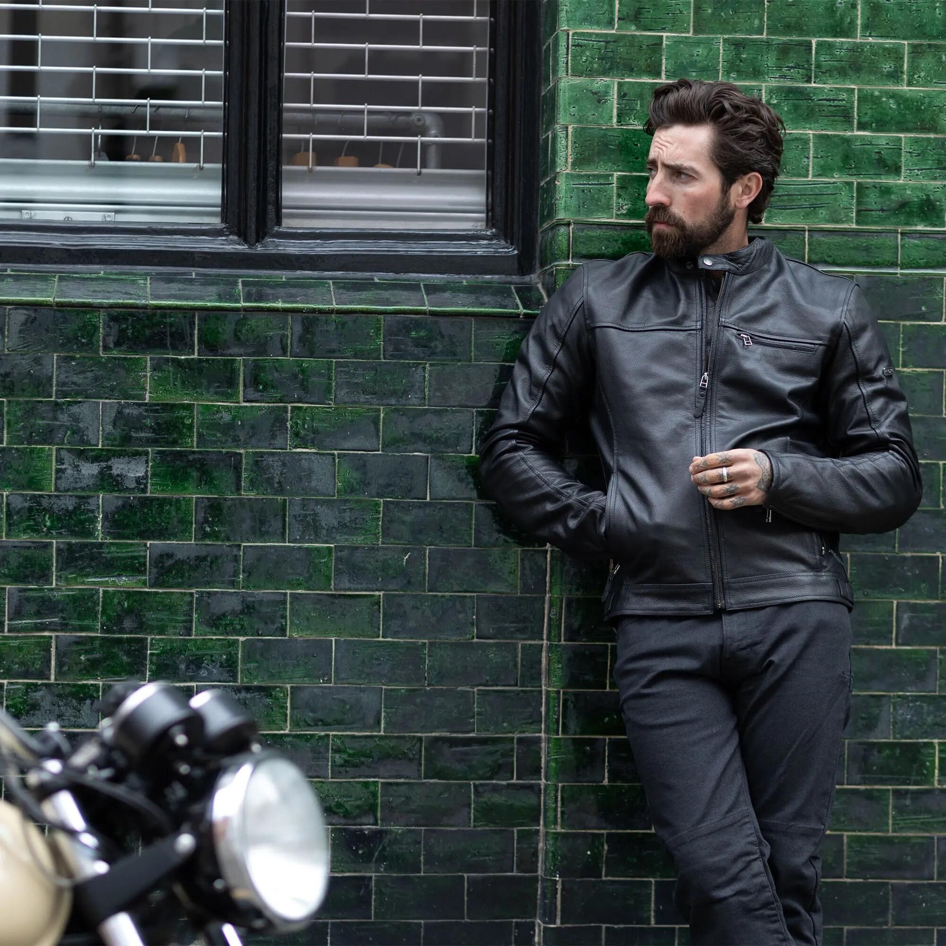 Oxford lederjacke walton 2.0 jacket walton 2.0 aa leather black gr. s