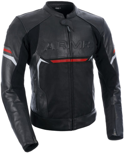 Armr lederjacke raiden 3.0 leather jacket raide 3.0 ms black red gr.xxl