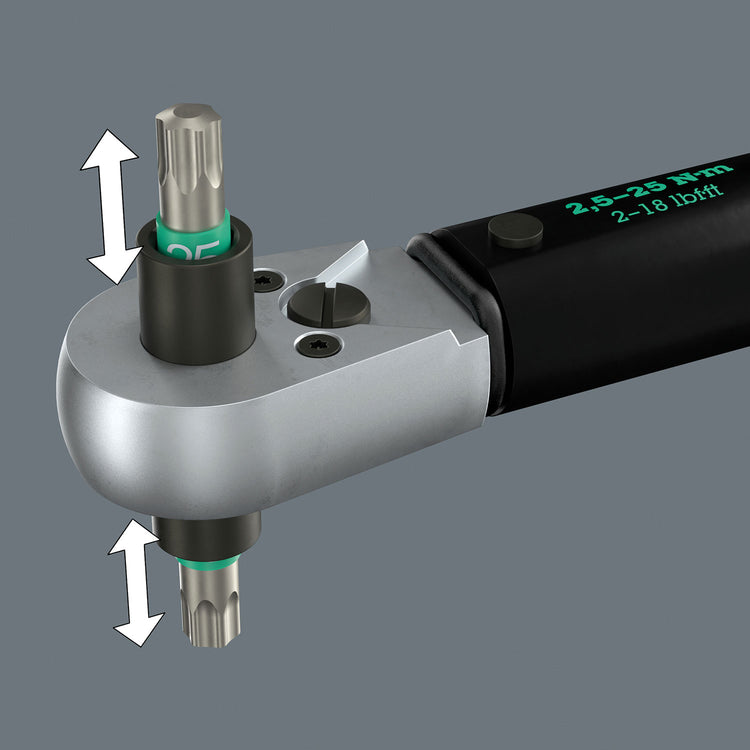Wera click-torque lock a 6 r l drehmomentschlüssel, bit-aufnahme (1 4 ) (2,5-25 nm)