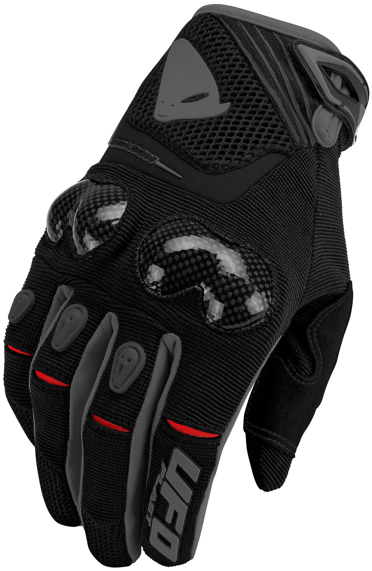 Ufo plast crosshandschoen reason gloves ufo reason black grey gr. m