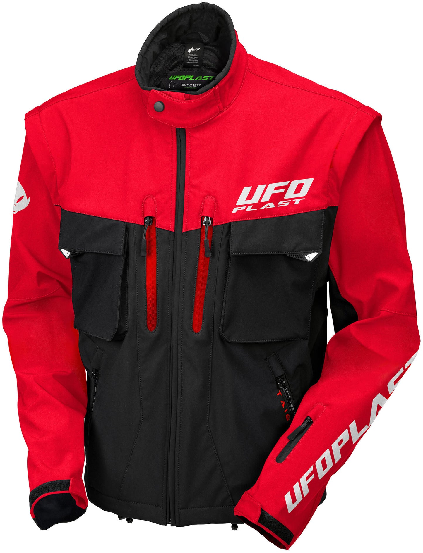 Ufo plast taiga jas enduro jacket ufo black red gr. l