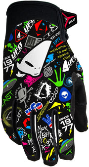 Ufo plast crosshandschuh skyline kids children gloves ufo skyline graphic gr. l - afbeelding 2