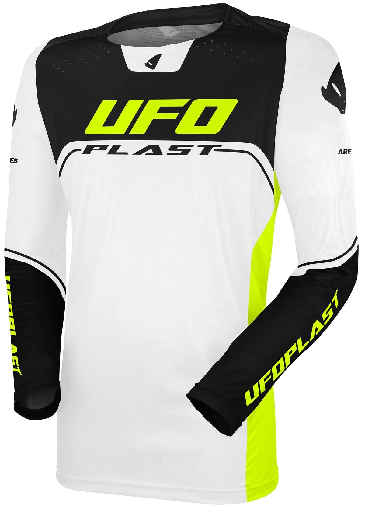 Ufo plast jersey ares kids children's jersey ufo are white black gr.xxs