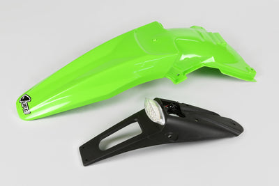 Ufo plast kotflügelsatz rear mudguard ufo kawasaki led green