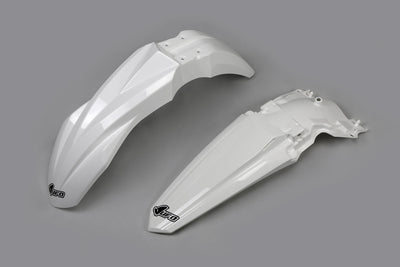 Ufo plast kotflügelsatz mudguard set ufo kawasaki white