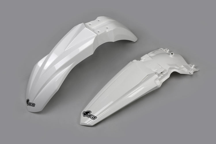 Ufo plast kotflügelsatz mudguard set ufo kawasaki white