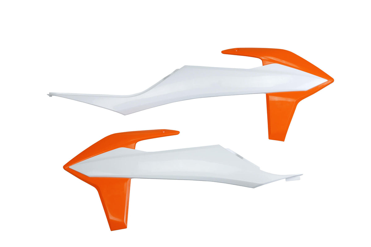 Ufo plast kühlerabdeckung radiator covers ufo ktm white orange