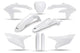 Ufo plast verkleidungssatz trim kit ufo yamaha white