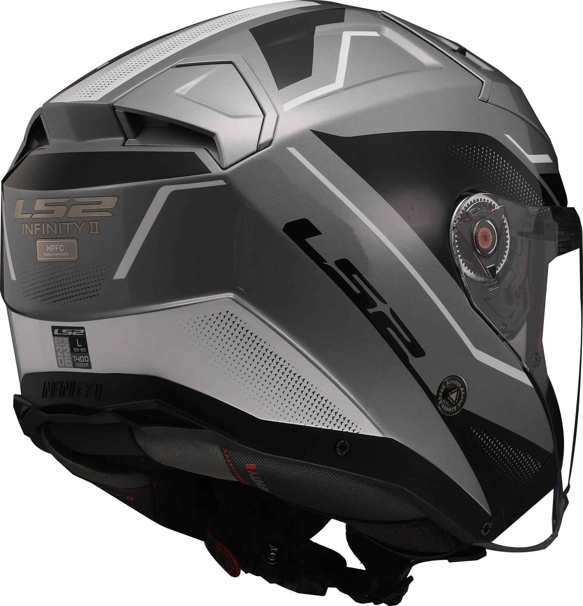 Ls2 jethelm of603 infinity ii veyron helmet infinity ii gray white gr. s