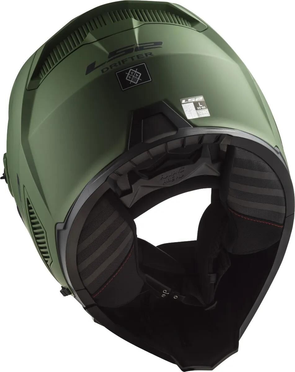 Ls2 modulaire helm of606 drifter solid helmet drifter green matt gr. l