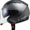 Ls2 jethelm of600 copter ii solid helmet copter ii soli titanium matt gr. xl