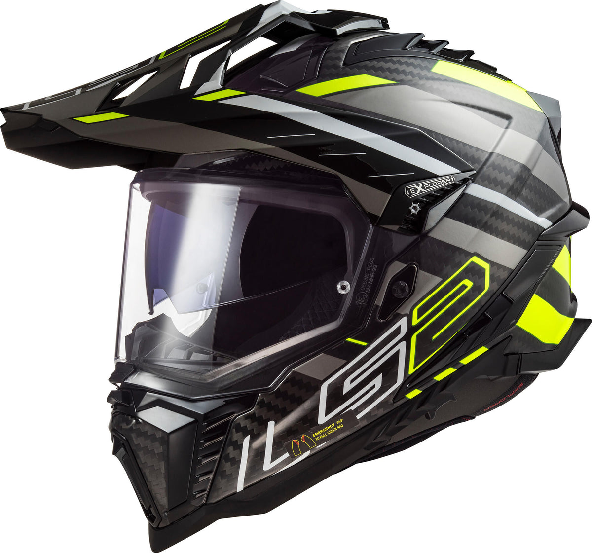 Ls2 endurohelm mx701 explorer carbon edge helmet explorer edge carbon sw ge ti gr. xl