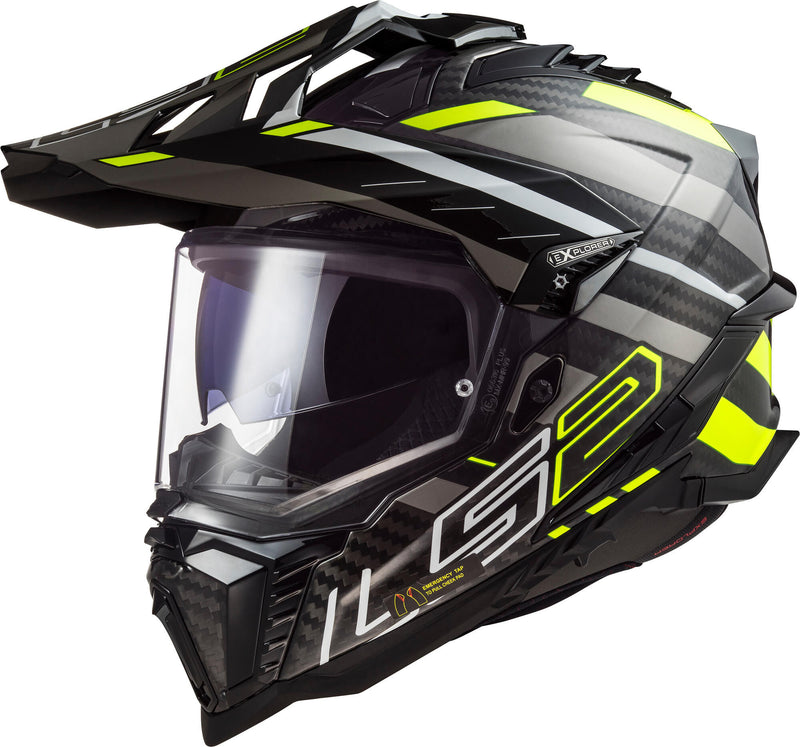 Ls2 endurohelm mx701 explorer carbon edge helmet explorer edge carbon sw ge ti gr. xl