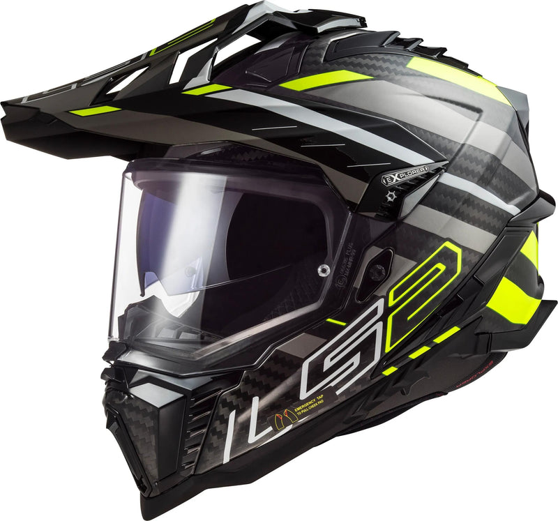 Ls2 endurohelm mx701 explorer carbon edge helmet explorer edge carbon sw ge ti gr. m