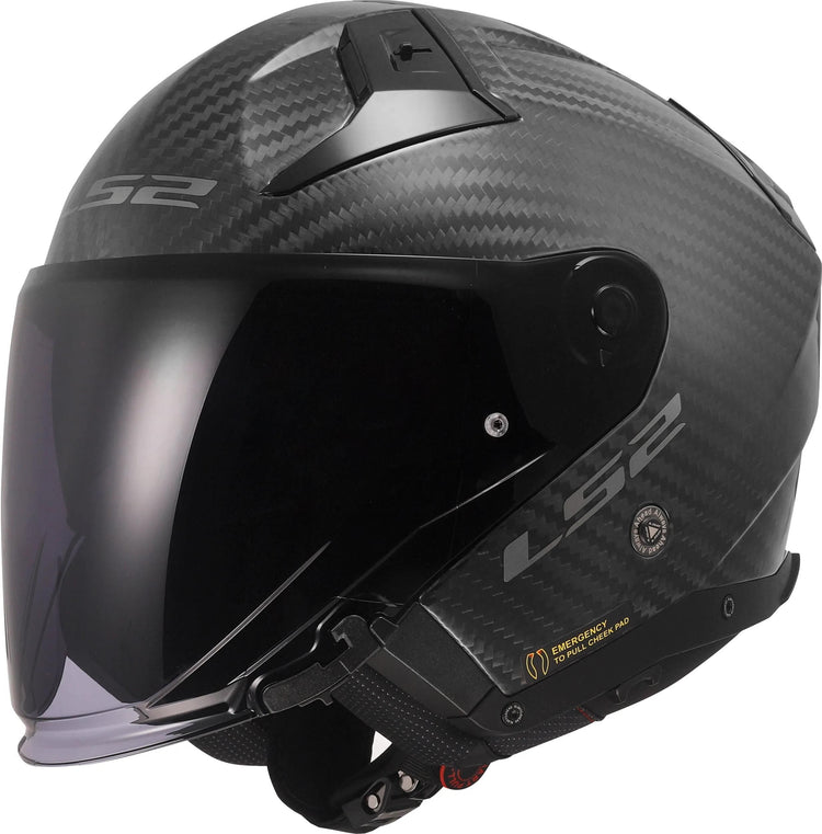 Ls2 jethelm of603 infinity ii carbon solid helmet of603 infinity ii matt carbon gr. s