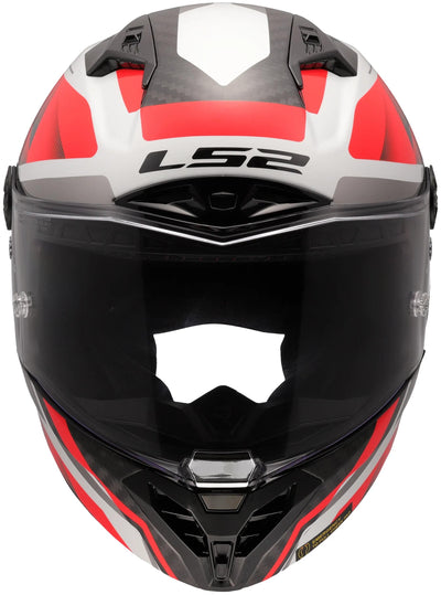 Ls2 integralhelm ff805 thunder carbon gp raute helmet ff805 thunder gp rhombus white red size