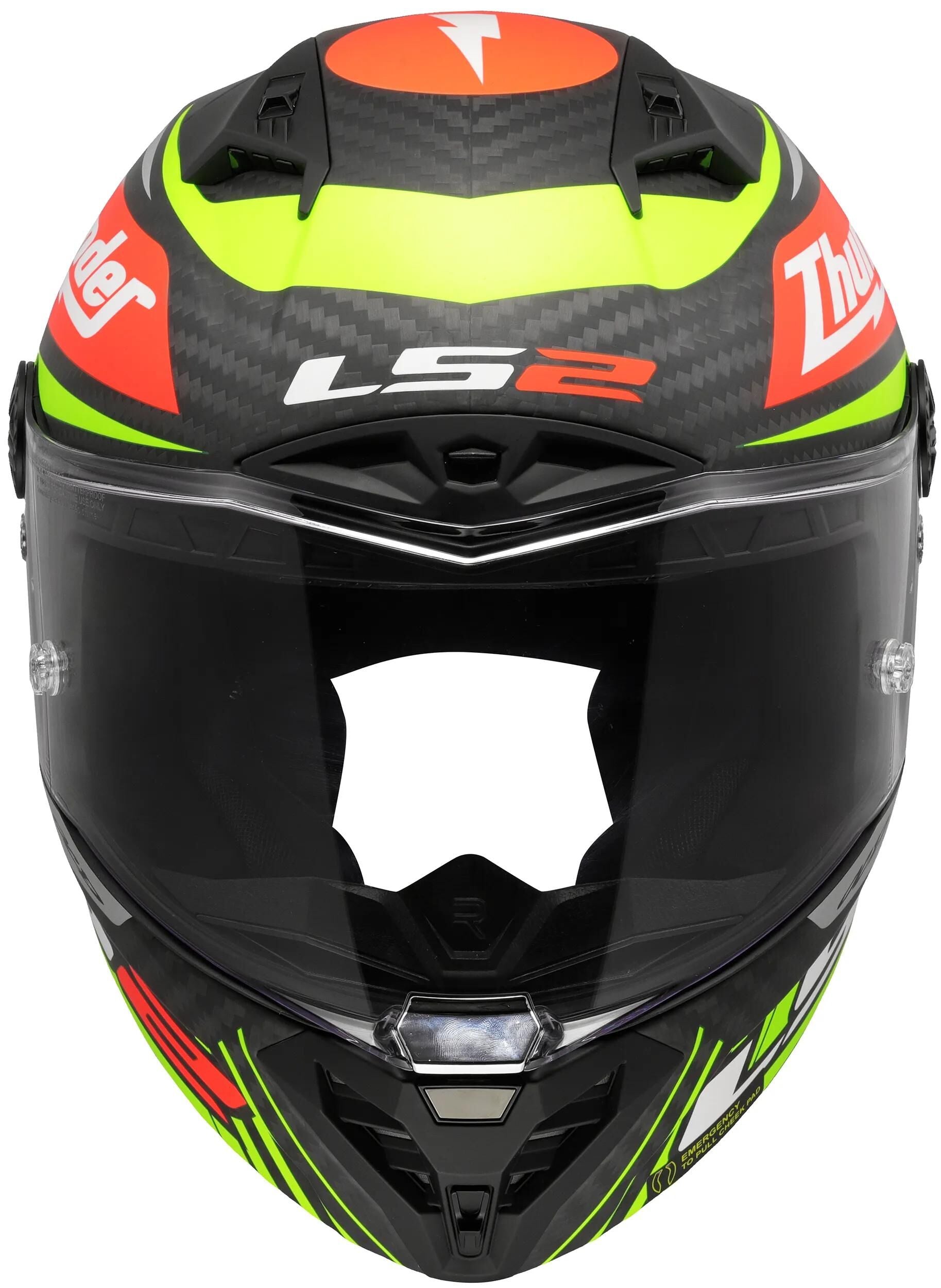 Ls2 integralhelm ff805 thunder carbon gp aero replica black helmet ff805 thunder gp aero replica sw. gr. m
