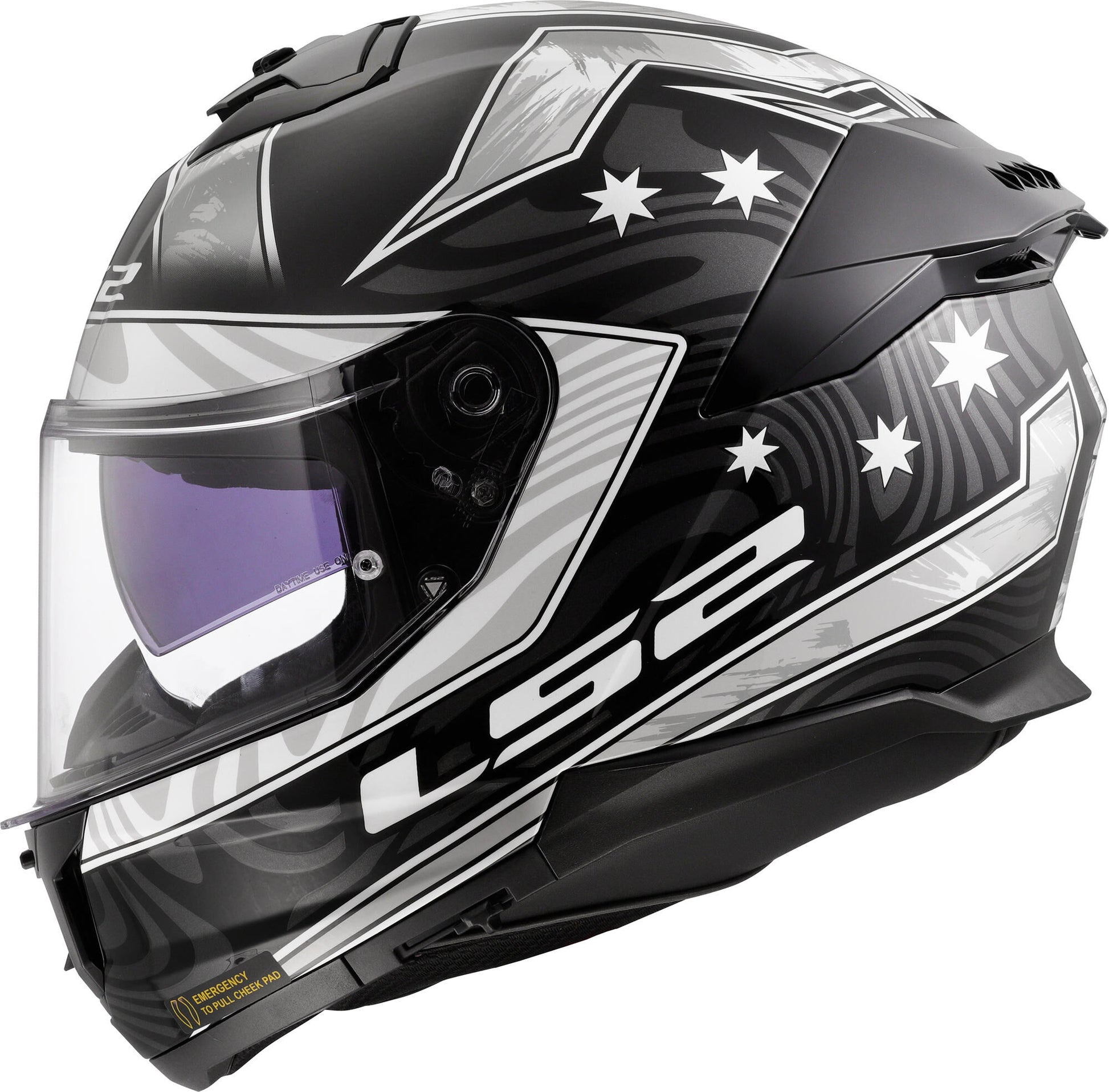 Ls2 integraalhelm ff808 stream ii galdam helmet ff808 stream i galdam black white gr. l