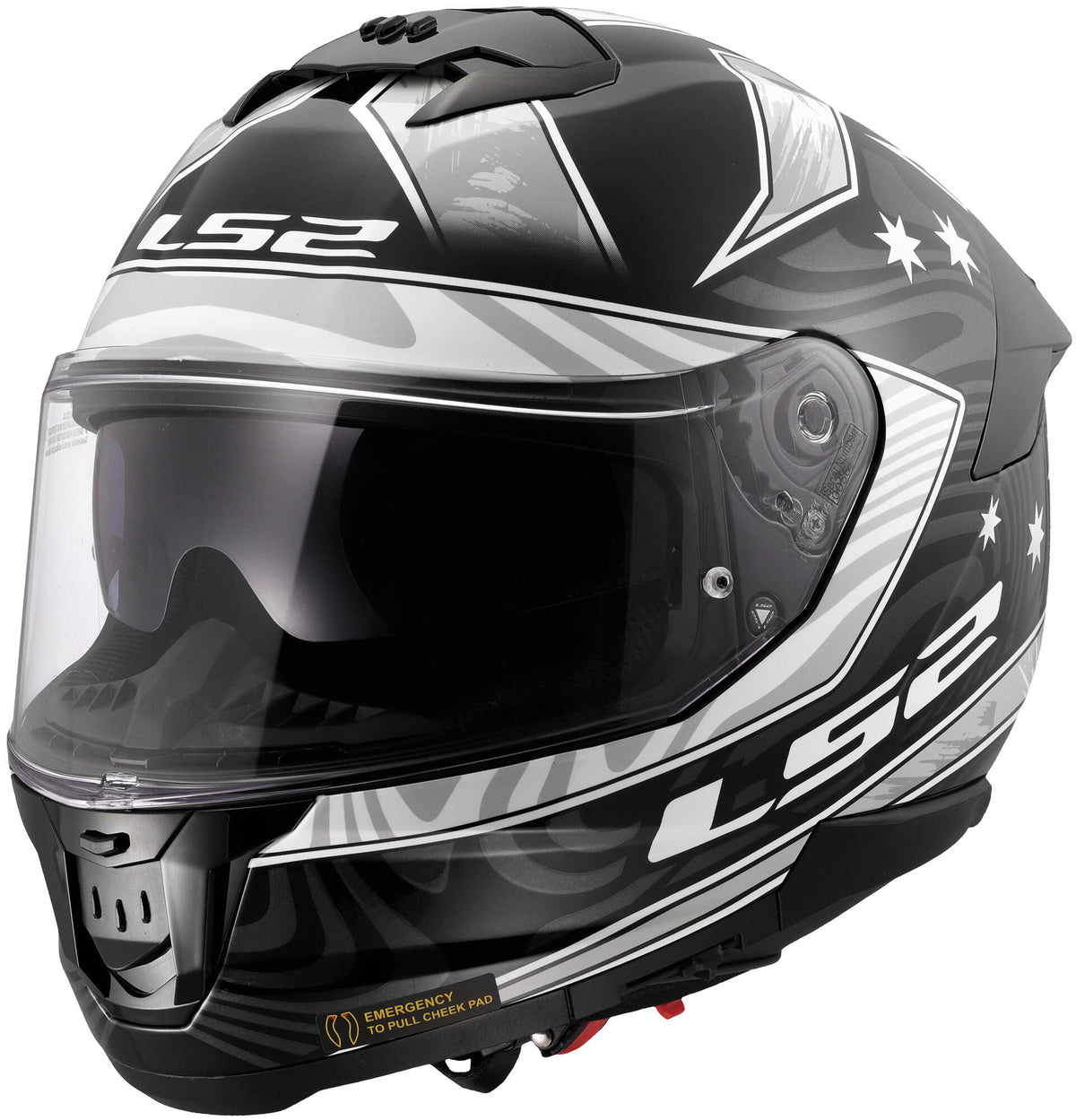 Ls2 integraalhelm ff808 stream ii galdam helmet ff808 stream i galdam black white gr. l