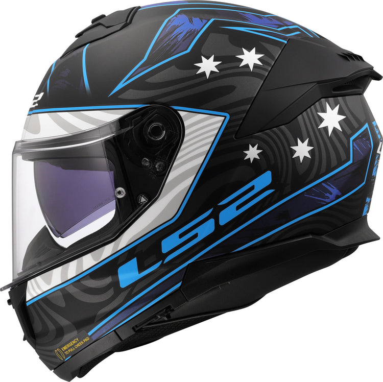 Ls2 integraalhelm ff808 stream ii galdam helmet ff808 stream i galdam black blue gr. l