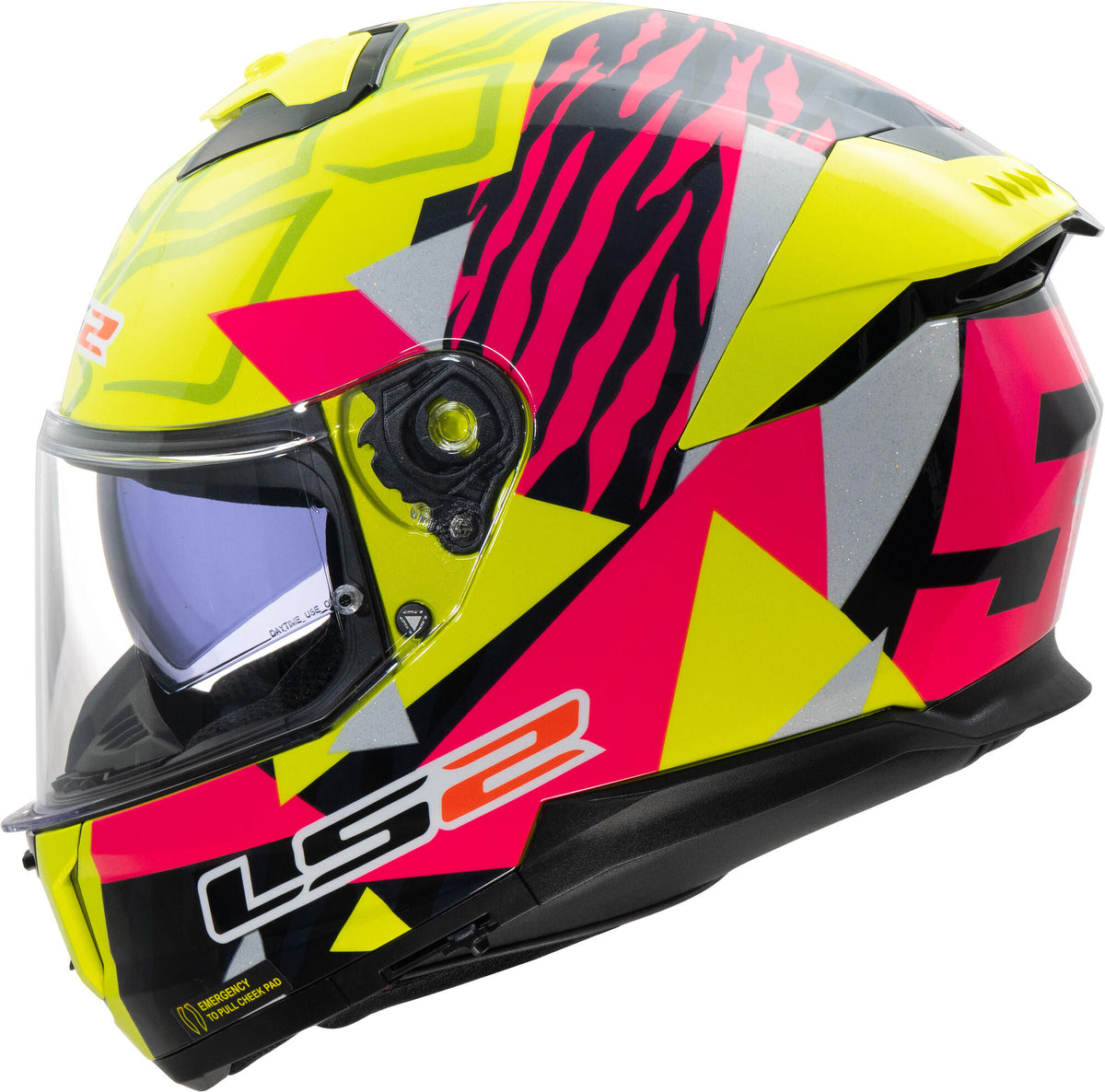 Ls2 integraalhelm ff808 stream ii tiger . helmet ff808 stream ii tiger s yel. pink