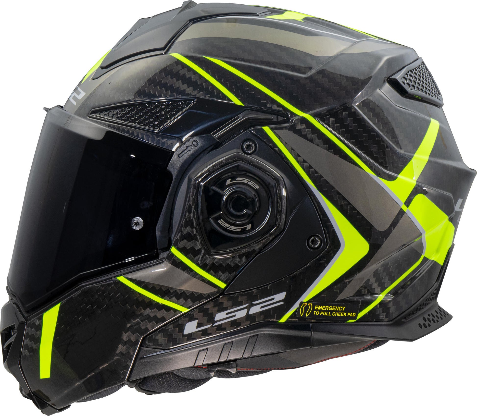 Ls2 opklaphelm ff901 advant x carbon future ii helmet advant x carbo future ii h-v yellow size