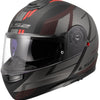 Ls2 klapphelm ff908 strobe ii code helmet strobe ii ff90 code black grey matt xl