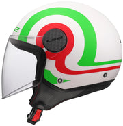 Ls2 jethelm of558 sphere lux ii urby helmet sphere lux ii urby white green red matt - afbeelding 2