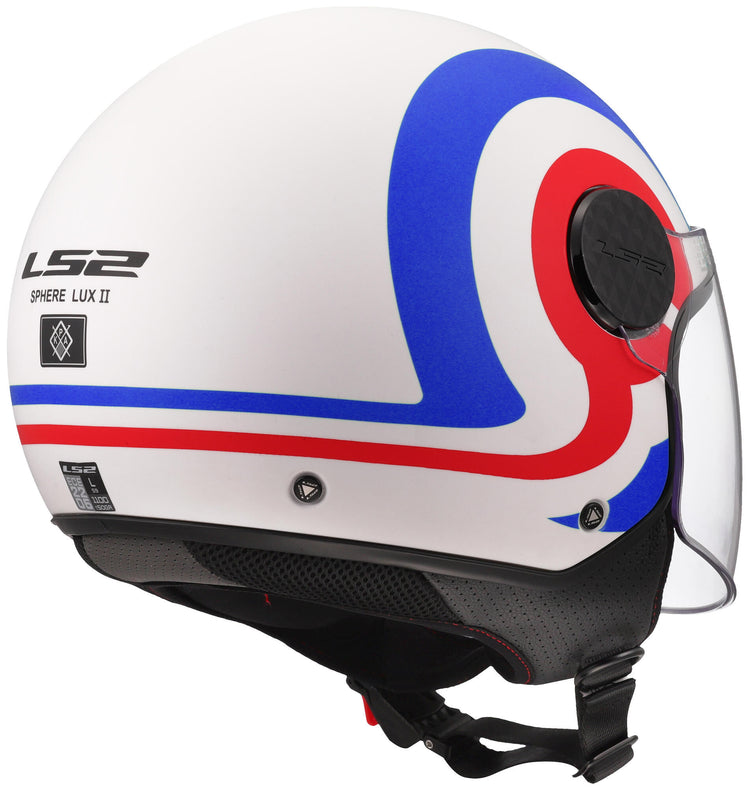 Ls2 jethelm of558 sphere lux ii urby helmet sphere lux ii urby white bl red matt xl