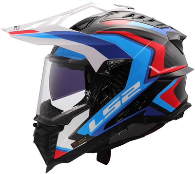 Ls2 endurohelm mx701 explorer carbon frontier ii helmet explorer carbo frontier ii white blue s