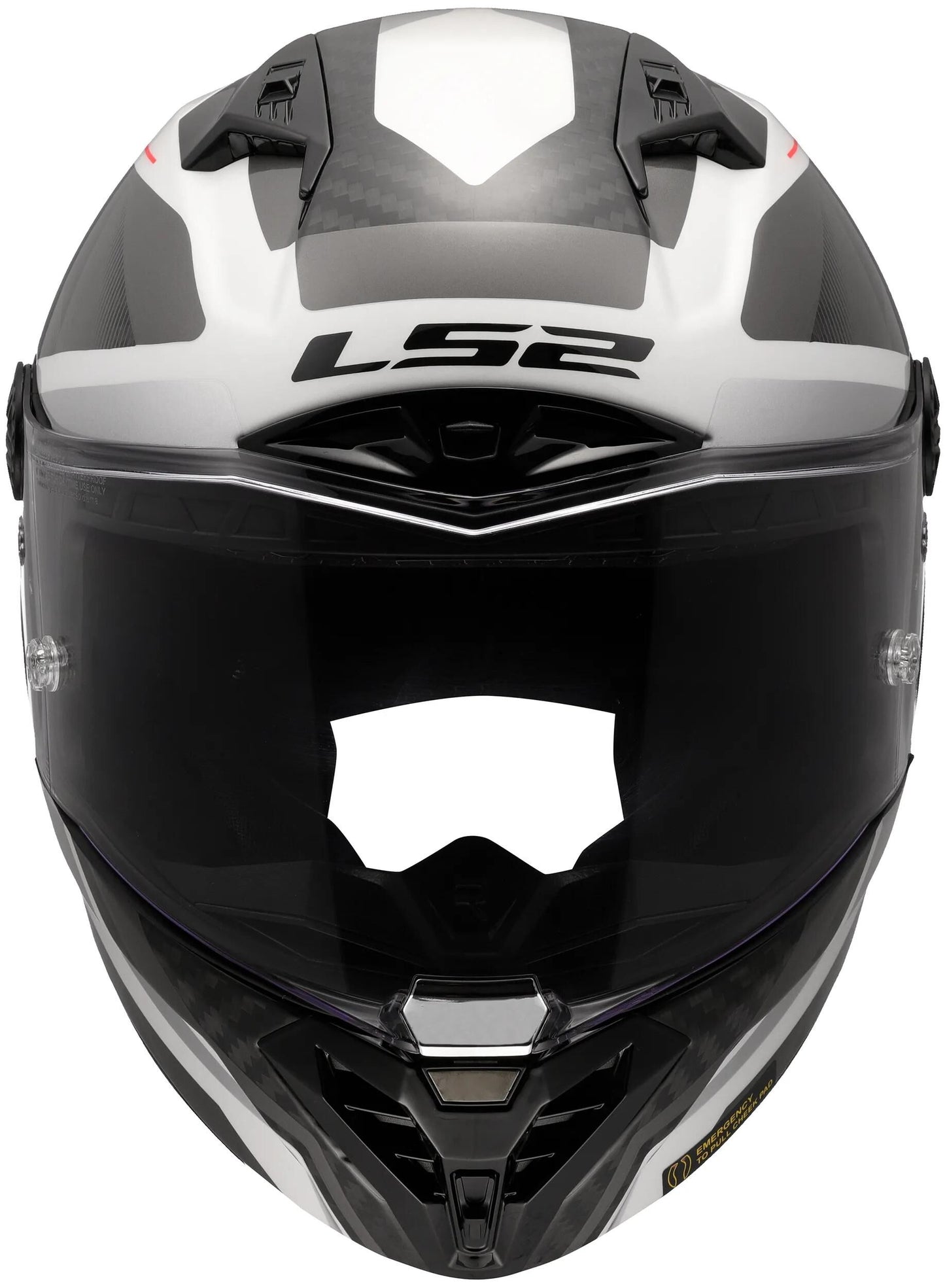 Ls2 integralhelm ff805 thunder carbon gp raute helmet ff805 thunder gp diamond white grey siz