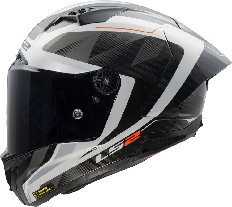 Ls2 integralhelm ff805 thunder carbon gp raute helmet ff805 thunder gp diamond white grey gr.