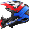 Ls2 crosshelm mx703 x-force galuo helmet x-force galuo white red blue gr. xxl