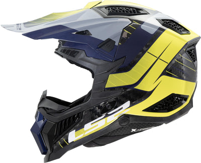 Ls2 crosshelm mx703 x-force galuo helmet x-force galuo gray neon yellow gr. m