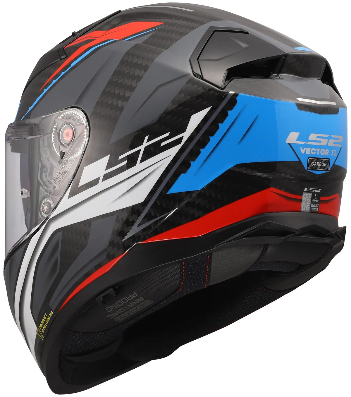 Ls2 integralhelm ff811 vector ii carbon savage ff811 vector ii helme c savage white blue red m