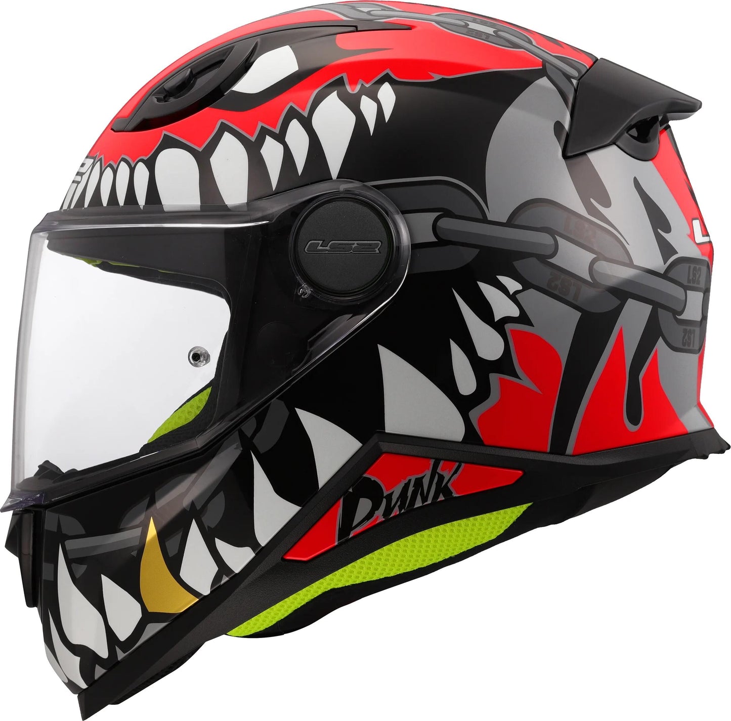 Ls2 kinder-integralhelm ff812 kid punk helmet kid ff812 punk gray rot gr. s
