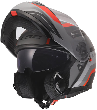 Ls2 klapphelm ff908 strobe ii monza helmets ff908 strobe monza black grey red s