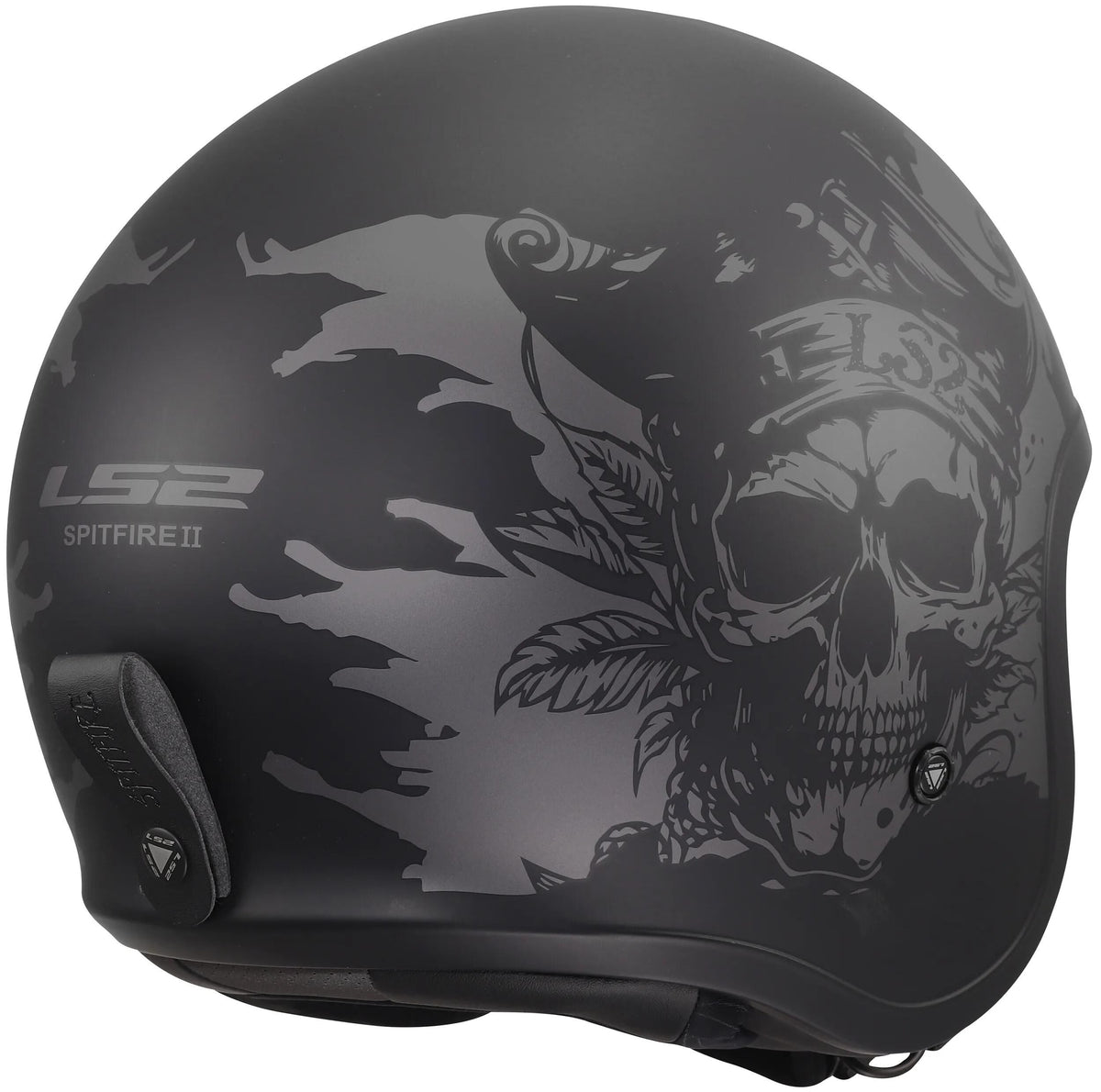 Ls2 jethelm of599 spitfire ii willy helmet of599 spitfire ii willy black grey m