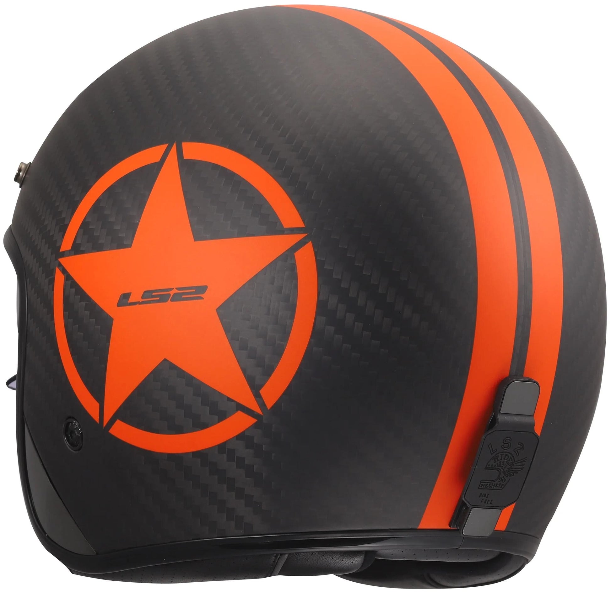 Ls2 jethelm of601 bob ii carbon star helmet of601 bob ii carbon star orange gr. l