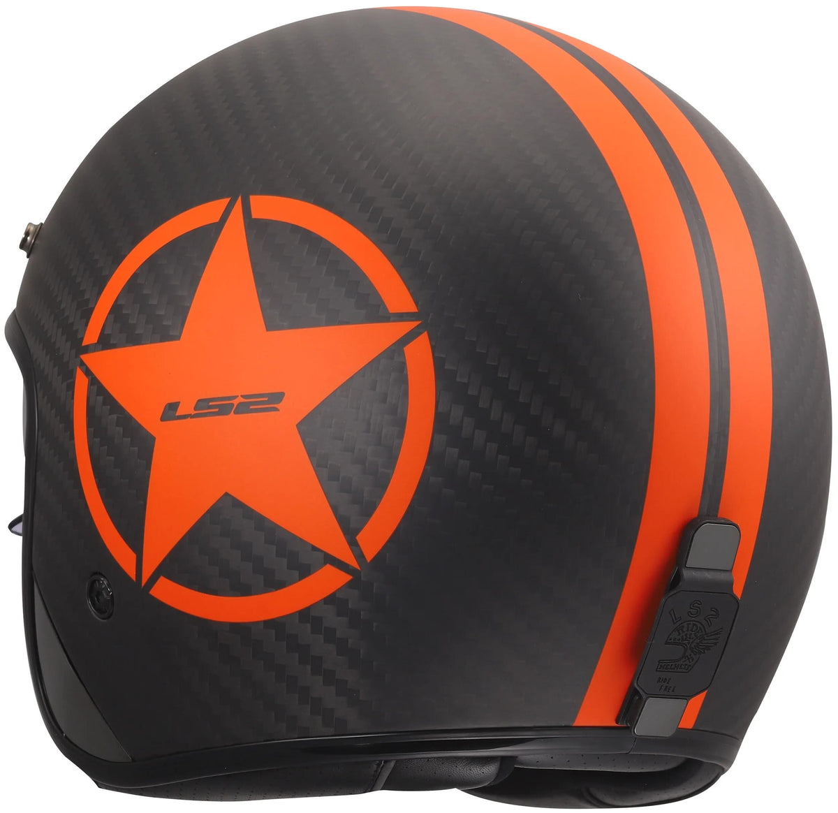 Ls2 jethelm of601 bob ii carbon star helmet of601 bob ii carbon star orange gr. xl