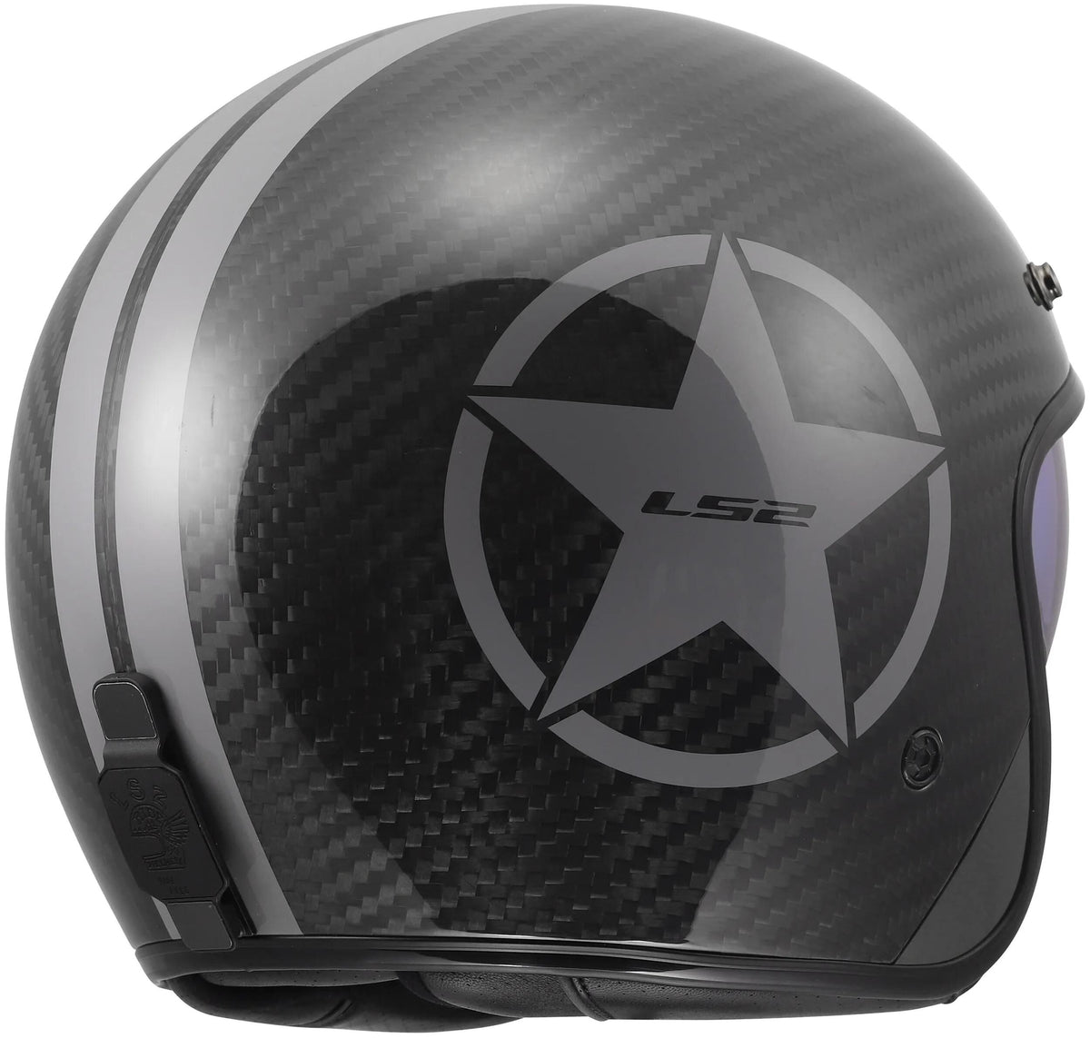 Ls2 jethelm of601 bob ii carbon star helmet of601 bob ii carbon star gray gr. l
