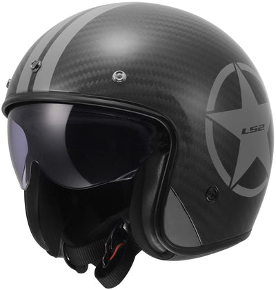 Ls2 jethelm of601 bob ii carbon star helmet of601 bob ii carbon star gray gr. xxl