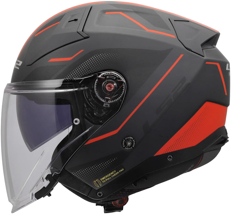 Ls2 jethelm of603 infinity ii veyron helmet of603 infinity ii veyron black gr red xl