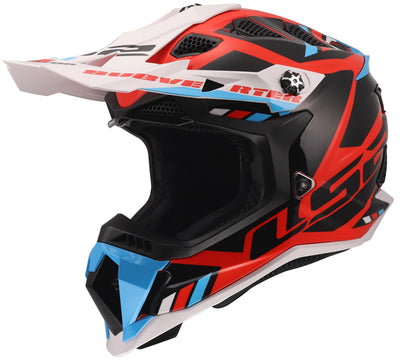 Ls2 crosshelm mx700 subverter evo ii stomp . helmet mx700 subverte stomp white blue red m