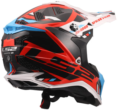 Ls2 crosshelm mx700 subverter evo ii stomp . helmet mx700 subverte stomp white blue red m