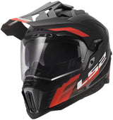 Ls2 endurohelm mx701 explorer hexa helmet mx701 explorer hexa matt black red grey - afbeelding 1