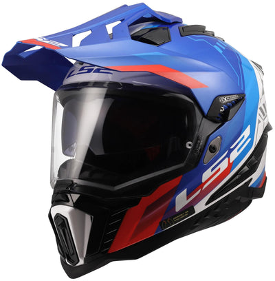 Ls2 endurohelm mx701 explorer hexa helmet mx701 explorer hexa white blue red xl